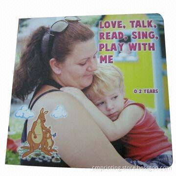 Board Book Printing, Full Color/Glossy Lamination/Round Corner